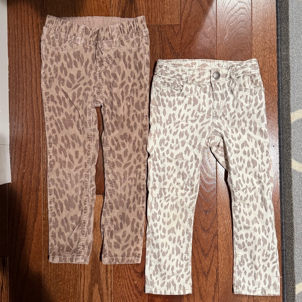 Baby Gap Leopard Print pants BUNDLE. Size 4T